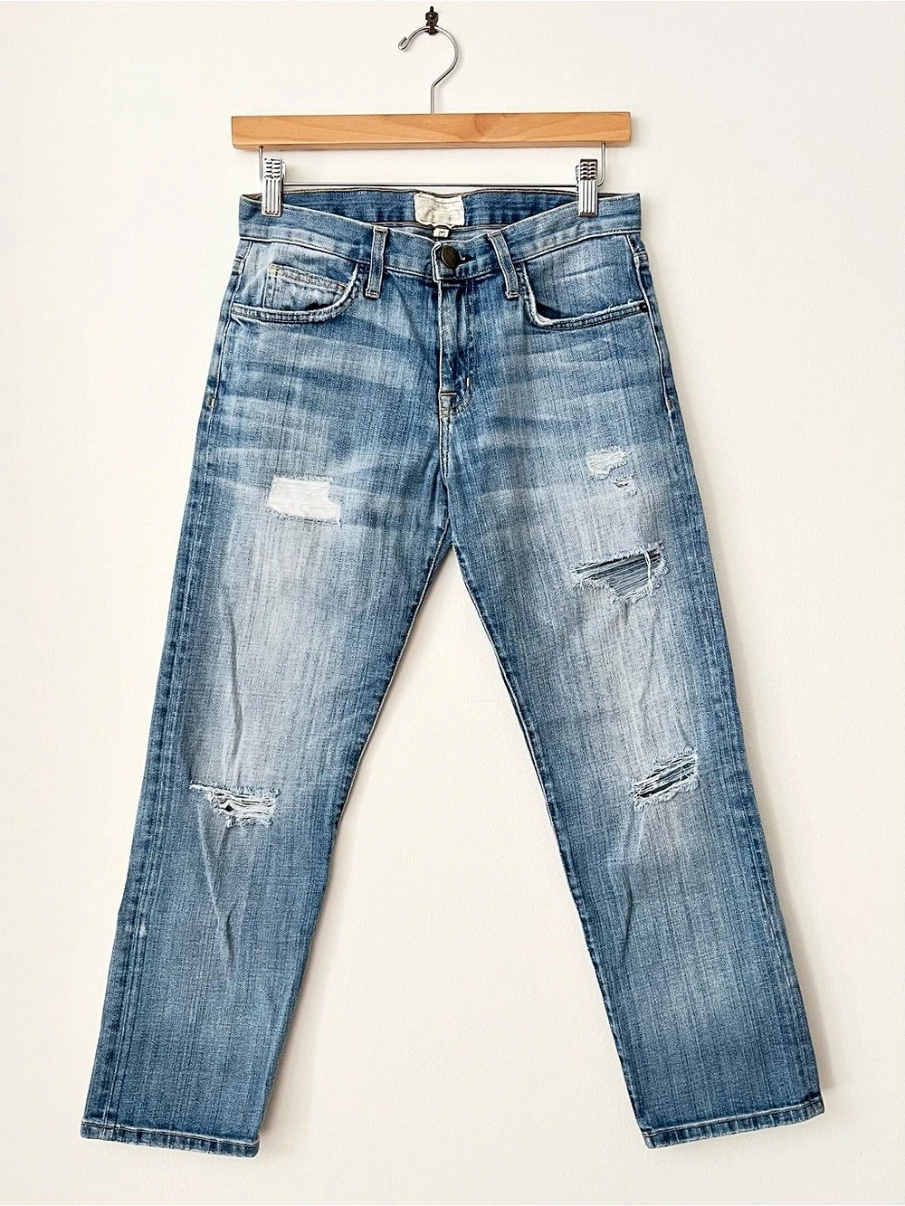 Current/Elliott Women's 2010s The Boyfriend Jeans Super Loved Distressed 23 USA